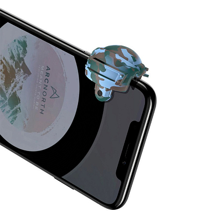 Триггеры (джойстик) для телефона Baseus Level 3 Helmet GA03 (2 кнопки) камуфляж синий