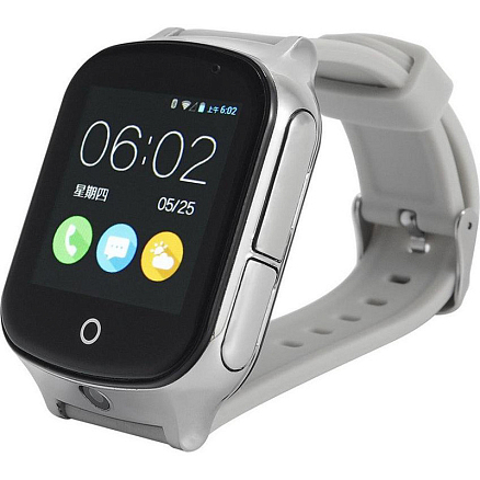 Детские умные часы с GPS трекером Smart Baby Watch GW19 серые