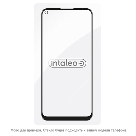 Защитное стекло для Huawei P40 Lite E на весь экран противоударное Intaleo Full Glue черное