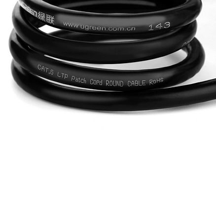 Кабель-удлинитель (патч-корд) RJ45 Cat.6 UTP длина 1 м Ugreen NW112 черный