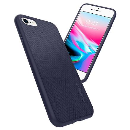 Чехол для iPhone 7, 8 гелевый Spigen SGP Liquid Air темно-синий