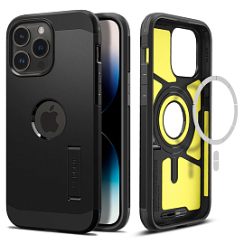 Чехол для iPhone 14 Pro Max гибридный Spigen Tough Armor MagSafe черный