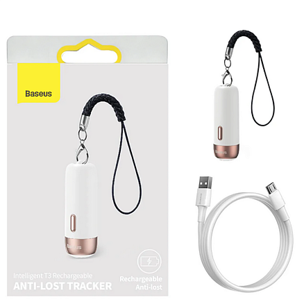 Умный брелок с GPS-трекером Baseus ZLFDQT3-02 белый