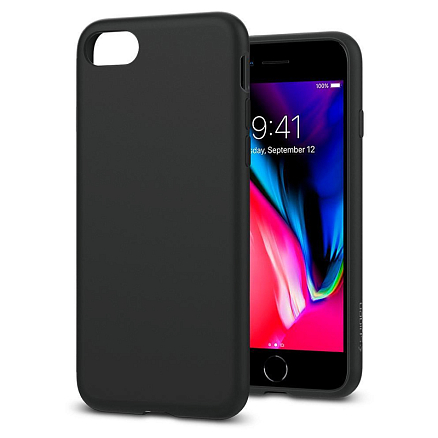 Чехол для iPhone 7, 8 гелевый ультратонкий Spigen SGP Liquid Crystal черный матовый