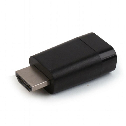Переходник (преобразователь) HDMI - VGA (папа - мама) компактный Cablexpert черный