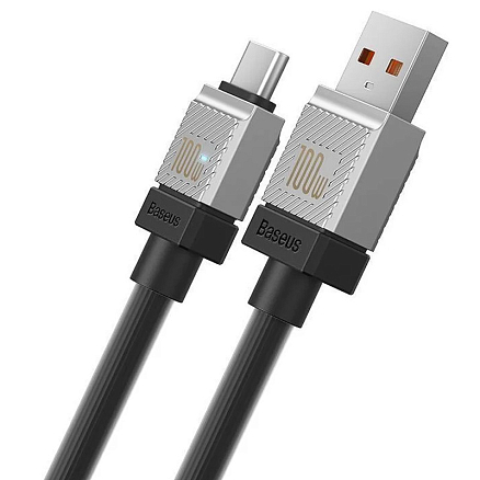 Кабель Type-C - USB для зарядки 1 м 100W 6A Baseus CoolPlay CAKW000601 (быстрая зарядка) черный