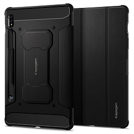 Чехол для Samsung Galaxy Tab S7 11.0 T870, T875, S8 11.0 гелевый Spigen Rugged Armor Pro черный