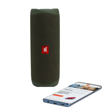 Портативная колонка JBL Flip 5 с защитой от воды зеленая