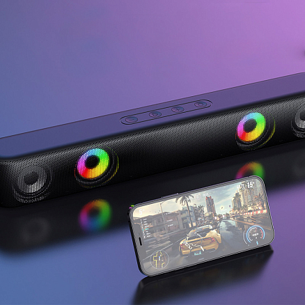 Портативная колонка (саундбар) Havit SK854BT с подсветкой, USB и поддержкой MicroSD черная