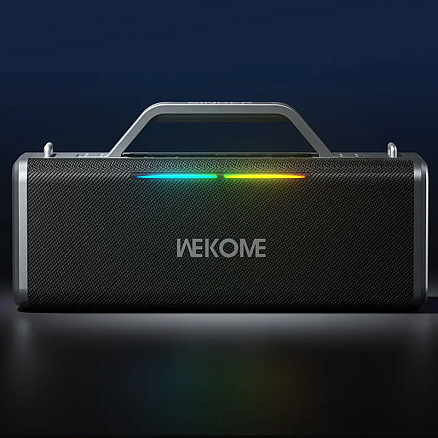 Портативная колонка для караоке Wekome Beluga D2 с подсветкой черная