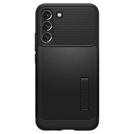Чехол для Samsung Galaxy S22+ гибридный с подставкой Spigen Slim Armor черный
