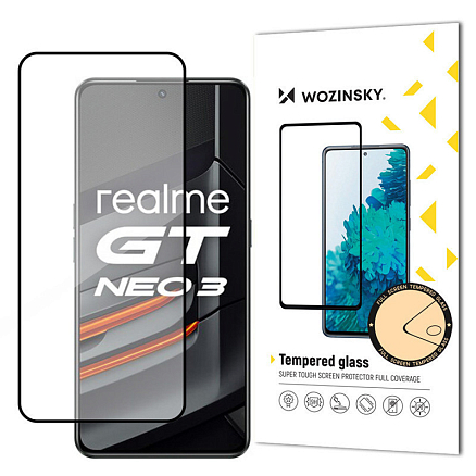 Защитное стекло для Realme GT Neo 3 на весь экран противоударное Wozinsky Full Glue черное