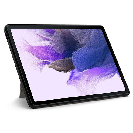 Чехол для Samsung Galaxy Tab S7 FE 5G 12.4 T730, T736B гибридный для экстремальной защиты Spigen Tough Armor Pro темно-серый