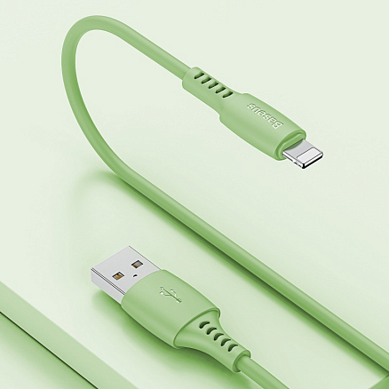 Кабель USB - Lightning для зарядки iPhone 1,2 м 2.4А Baseus Colourful зеленый