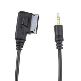 Адаптер Aux 3,5 мм в машину Audi и Volkswagen для прослушивания музыки длина 30 см