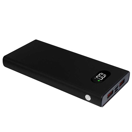 Внешний аккумулятор TFN Blaze с дисплеем 10000мАч (2 х USB, Type-C, ток 3А, быстрая зарядка PD, QC 22.5Вт) черный