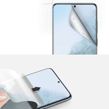Пленка защитная Samsung Galaxy S20 на весь экран и торцы Ringke Dual Easy прозрачная 2 шт.