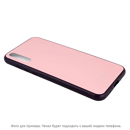 Чехол для Huawei P smart 2021 силиконовый CASE Glassy розовый