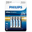 Батарейка LR03 (пальчиковая маленькая AAA) Philips Ultra Alkaline LR03E4B/97 упаковка 4 шт.