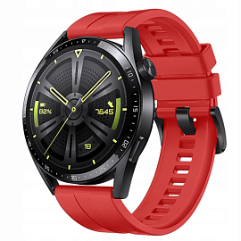 Ремешок-браслет для Huawei Watch GT 3 46 мм силиконовый Hurtel оранжевый