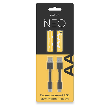 Аккумуляторы AA (пальчиковые большие) 1730мАч Rombica Neo X2C комплект 2 шт.
