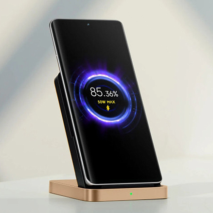 Беспроводная зарядка для телефона 50W Xiaomi Wireless Charging Stand (быстрая зарядка) черная