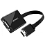 Преобразователь HDMI - VGA (папа - мама) с кабелем Ugreen CM270 черный