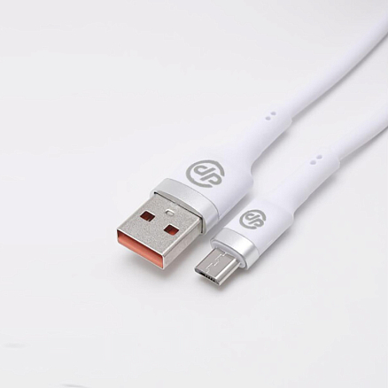 Кабель USB - MicroUSB для зарядки 1 м 3A Digitalpart MC-308 белый