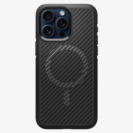 Чехол для iPhone 15 Pro гелевый Spigen Core Armor MagFit матовый черный
