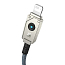 Кабель USB - Lightning для зарядки iPhone 2 м 2.4А плетеный Baseus Unbreakable серый с белым