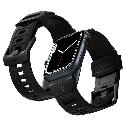 Ремешок-браслет для Apple Watch 38 и 40 мм гелевый Spigen Rugged Band черный