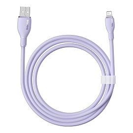 Кабель USB - Lightning для зарядки iPhone 2 м 2.4A Baseus Pudding фиолетовый