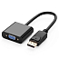 Переходник (преобразователь) DisplayPort - VGA (папа - мама) Ugreen DP109 черный