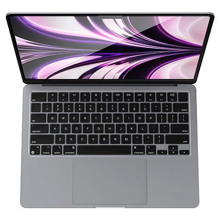 Защитное стекло для Apple MacBook Air 13 M2 2022 на весь экран противоударное Spigen Glass FC черное