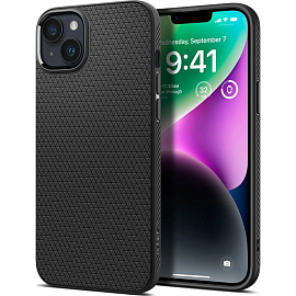 Чехол для iPhone 14 гелевый Spigen Liquid Air матовый черный