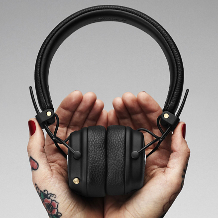 Наушники беспроводные Bluetooth Marshall Major III накладные с микрофоном черные