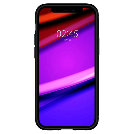 Чехол для iPhone 12 Mini гелевый Spigen Rugged Armor черный