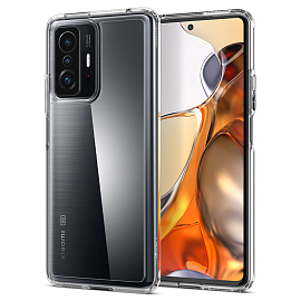 Чехол для Xiaomi 11T, 11T Pro гибридный Spigen Ultra Hybrid прозрачный