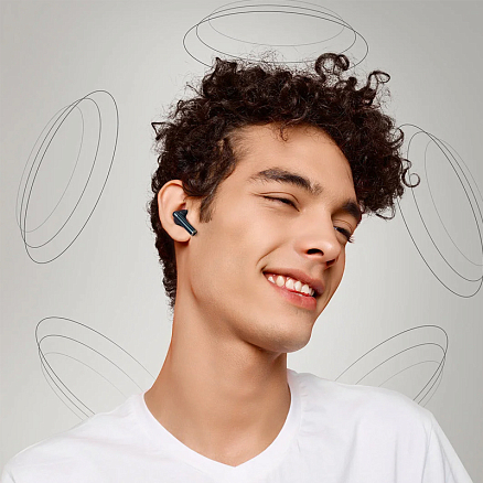 Наушники TWS беспроводные Haylou X1 Plus вкладыши синие