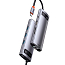 Хаб (разветвитель) Type-C - 3 х USB 3.0, HDMI 4K, RJ45, SD, microSD Baseus Metal Gleam серый