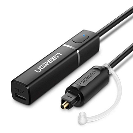 Bluetooth аудио адаптер (трансмиттер) Toslink aptX Ugreen CM150 v5.0 черный