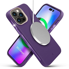 Чехол для iPhone 14 Pro Max гелевый Spigen Cyrill Ultra Color MagSafe фиолетовый