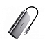 Хаб (разветвитель) Type-C - HDMI 4K 30Hz, 2 x USB, SD, MicroSD + Gigabit Ethernet Ugreen CM212 50852 с питанием Type-C серый