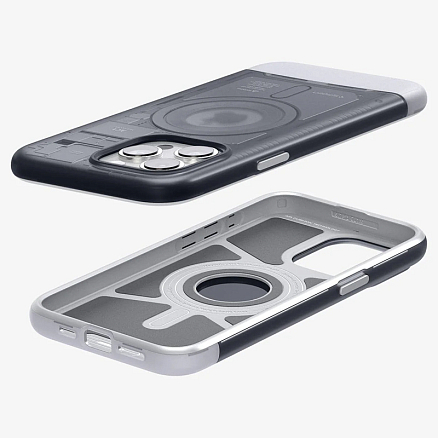 Чехол для iPhone 15 Pro Max гибридный для экстремальной защиты Classic C1 MagFit серый