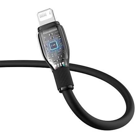 Кабель USB - Lightning для зарядки iPhone 1,2 м 2.4A Baseus Pudding P10355700111-00/CB000052 черный