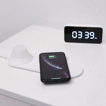 Беспроводная зарядка для телефона с ночником Xiaomi Yeelight YLYD04YI (быстрая зарядка) белая