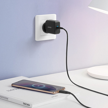 Зарядное устройство сетевое Type-C 25W Anker PowerPort III (быстрая зарядка PD) черное