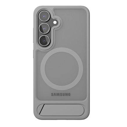 Чехол для Samsung Galaxy S25 Ultra гибридный с подставкой VLP Reels Magsafe прозрачно-серый