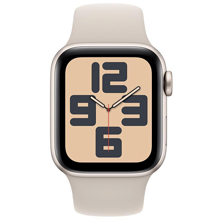 Умные часы Apple Watch SE 2 44 мм (алюминиевый корпус, звездный свет/звездный свет, спортивный силиконовый ремешок M/L)