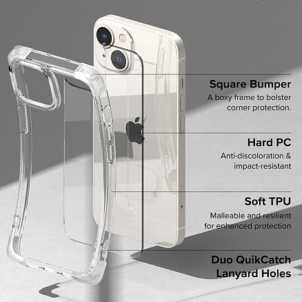 Чехол для iPhone 14 Plus гибридный Ringke Fusion Bumper прозрачный